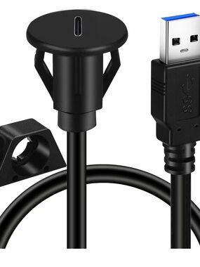 USB Extension Cable with Flush Mount Panel